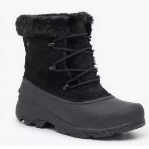 SOREL Snow Angel Waterproof Suede Boots NIB Sz 7 Black Faux Fur Lined Insulated